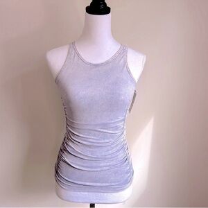 NWT NUX Spellbound Ruched Side Stretch Yoga Cami Tank Workout Top Size Small
